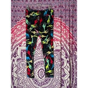 LuLaRoe Leggings Giraffe Black Blue Green Yellow Red Tall and Curvy